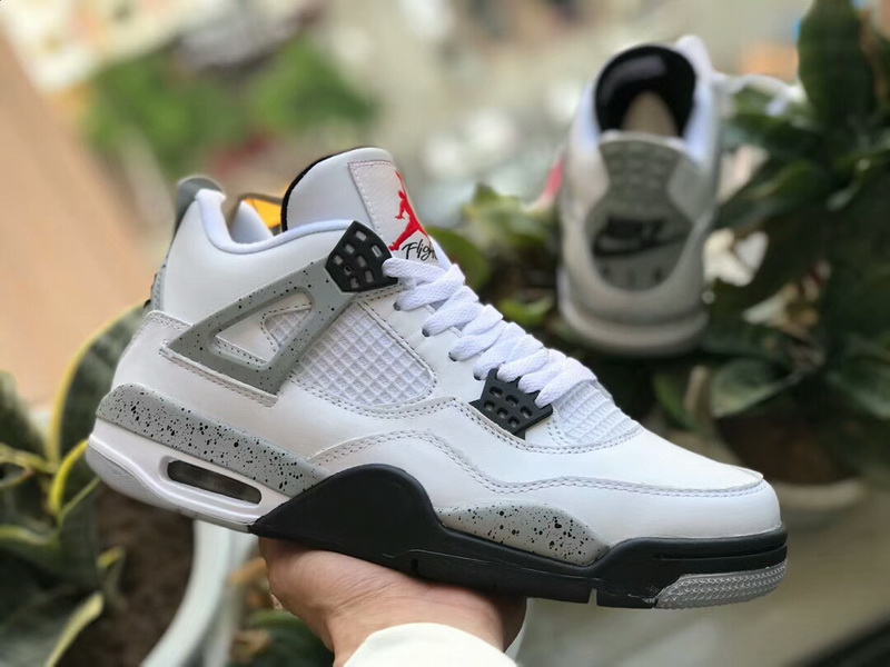 Super max Air Jordan 4 White Cement(98% Authentic quality)